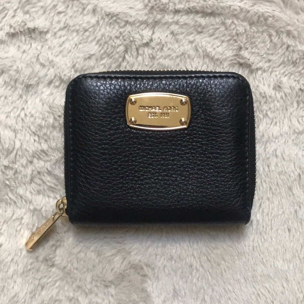 Michael Kors Black Wallet with Gold Accents